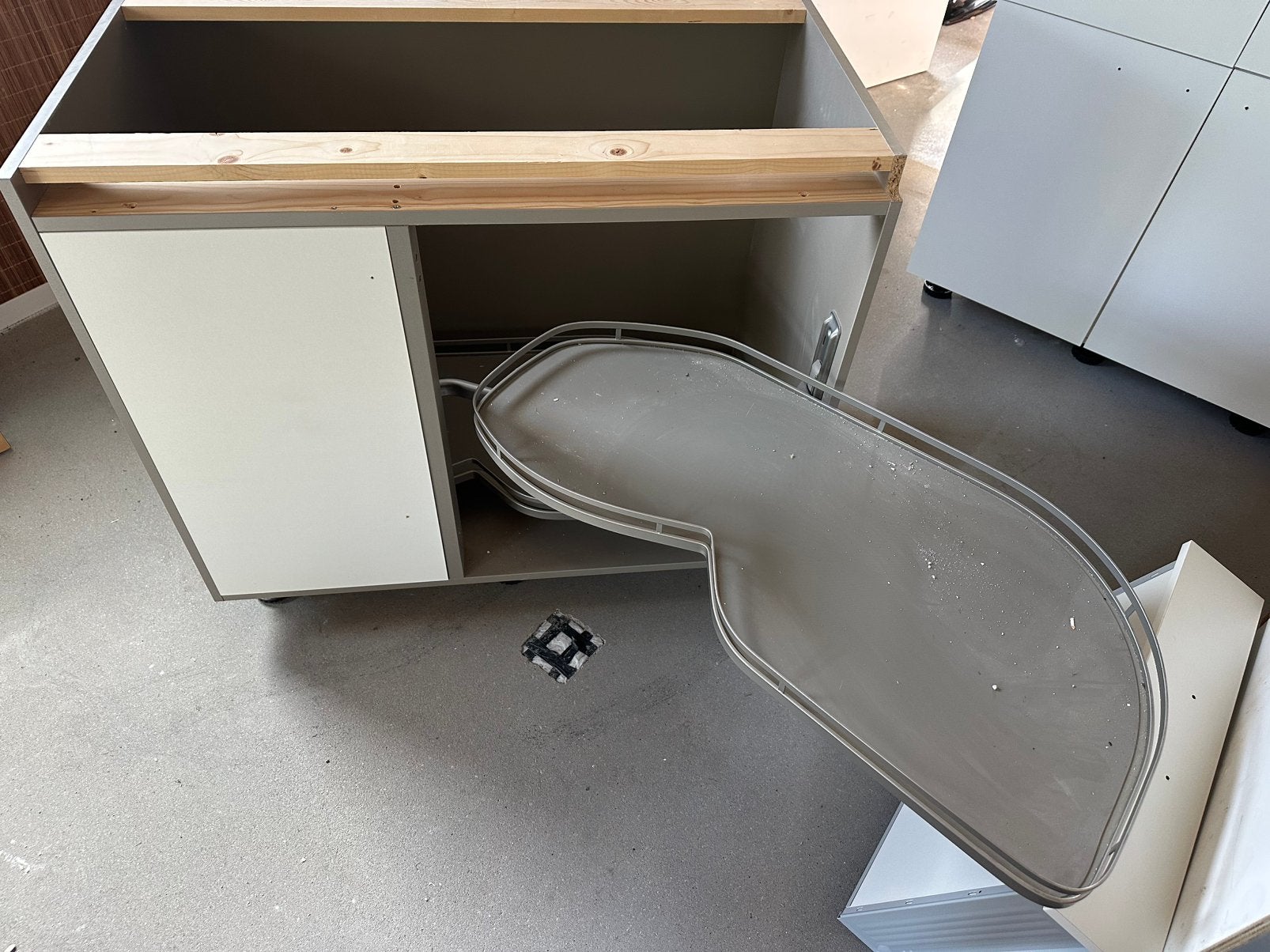 onderkast met LeMans draaiplateau’s + werkblad, Huis en Inrichting, Ophalen, Zo goed als nieuw, 25 tot 50 cm, Minder dan 100 cm
