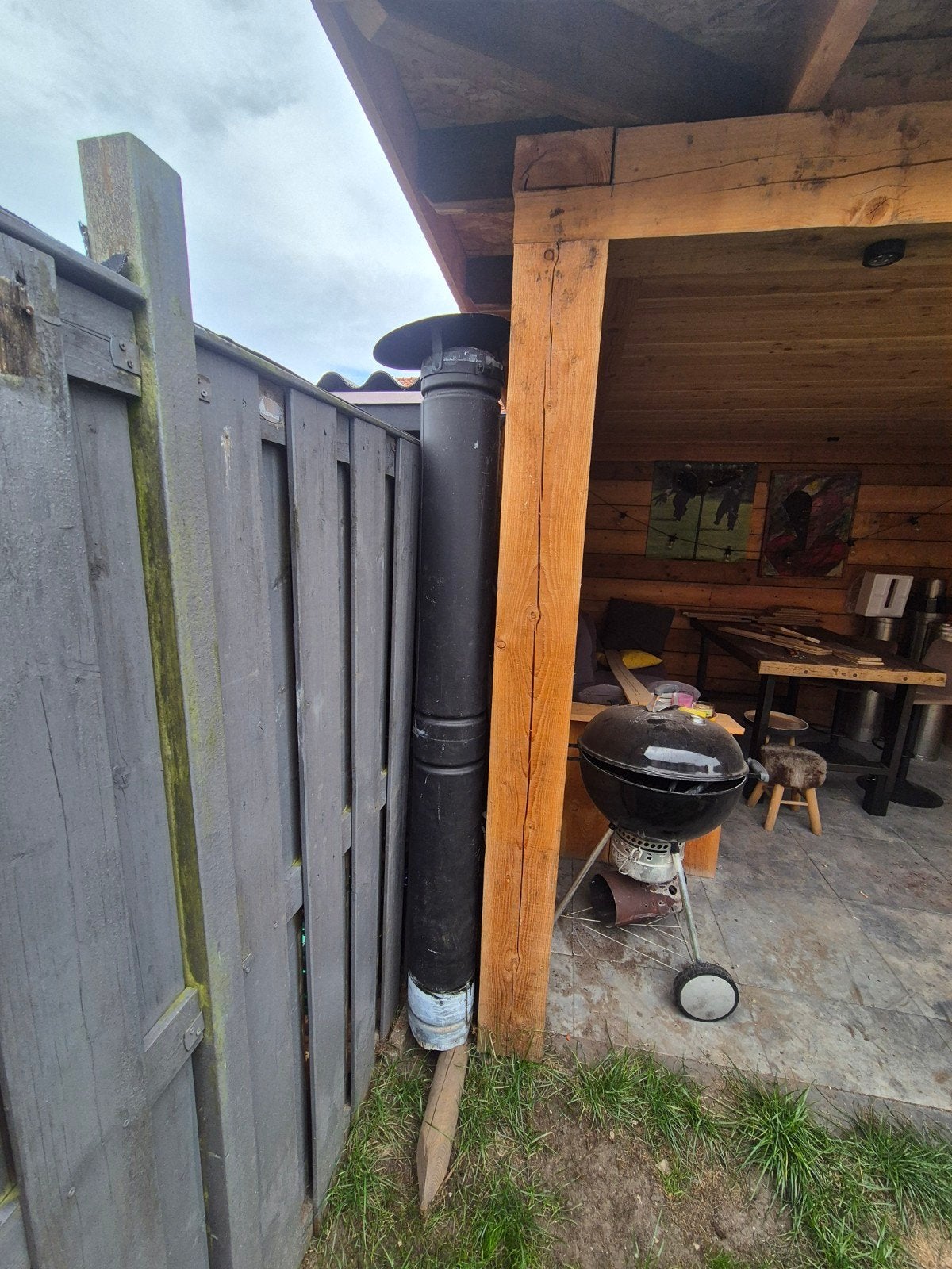 enkelwandig rookkanaal 225cm lang, Ophalen of Verzenden, Schuur, Zonder ramen