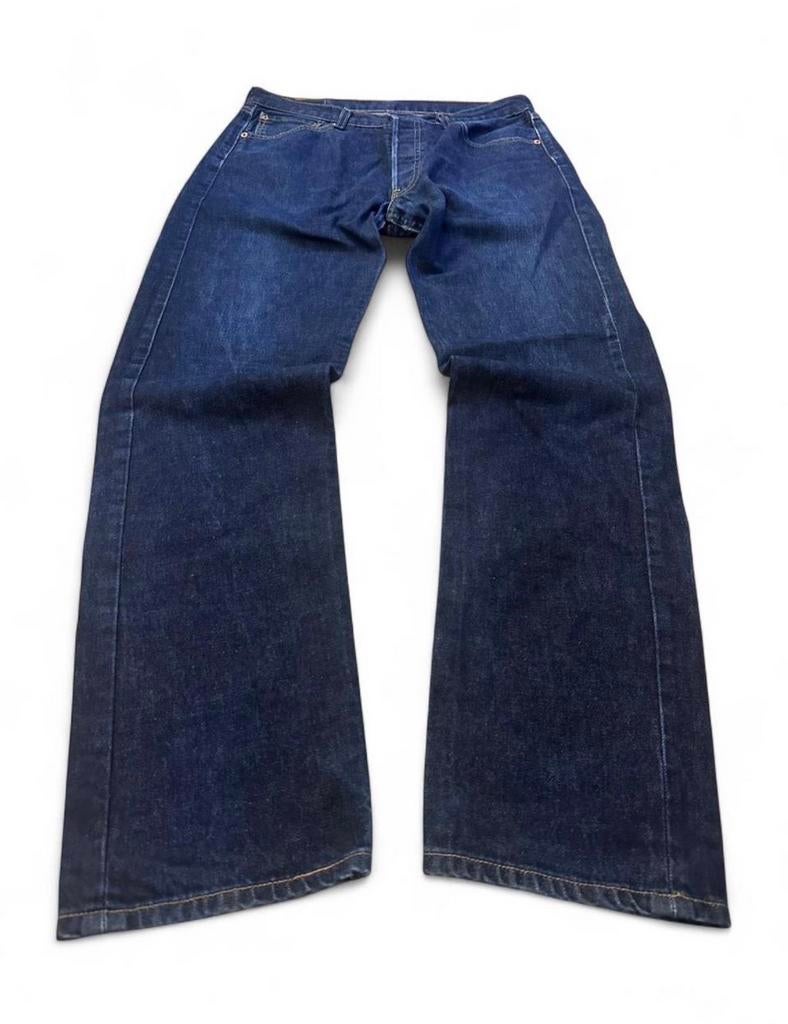 Levi's 501 Vintage 2001 Dark Wash Straight Leg Jeans, Ophalen of Verzenden, Zo goed als nieuw, Blauw, W32 (confectie 46) of kleiner