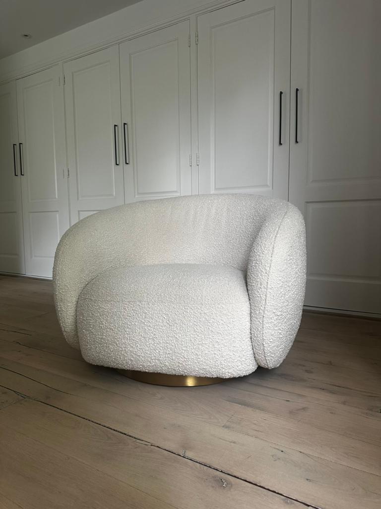 Draaifauteuil Brice van Eichholtz, Huis en Inrichting, Ophalen, 75 tot 100 cm, Zo goed als nieuw, Stof