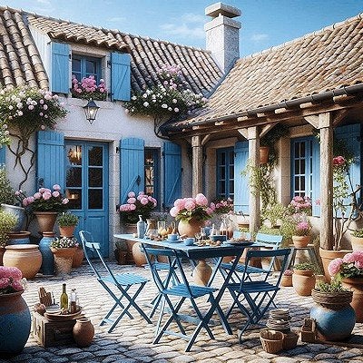 Borduurpatroon: Patio Buitenleven, Zwolle, Patroon, Verzenden, Eindeloos Borduren