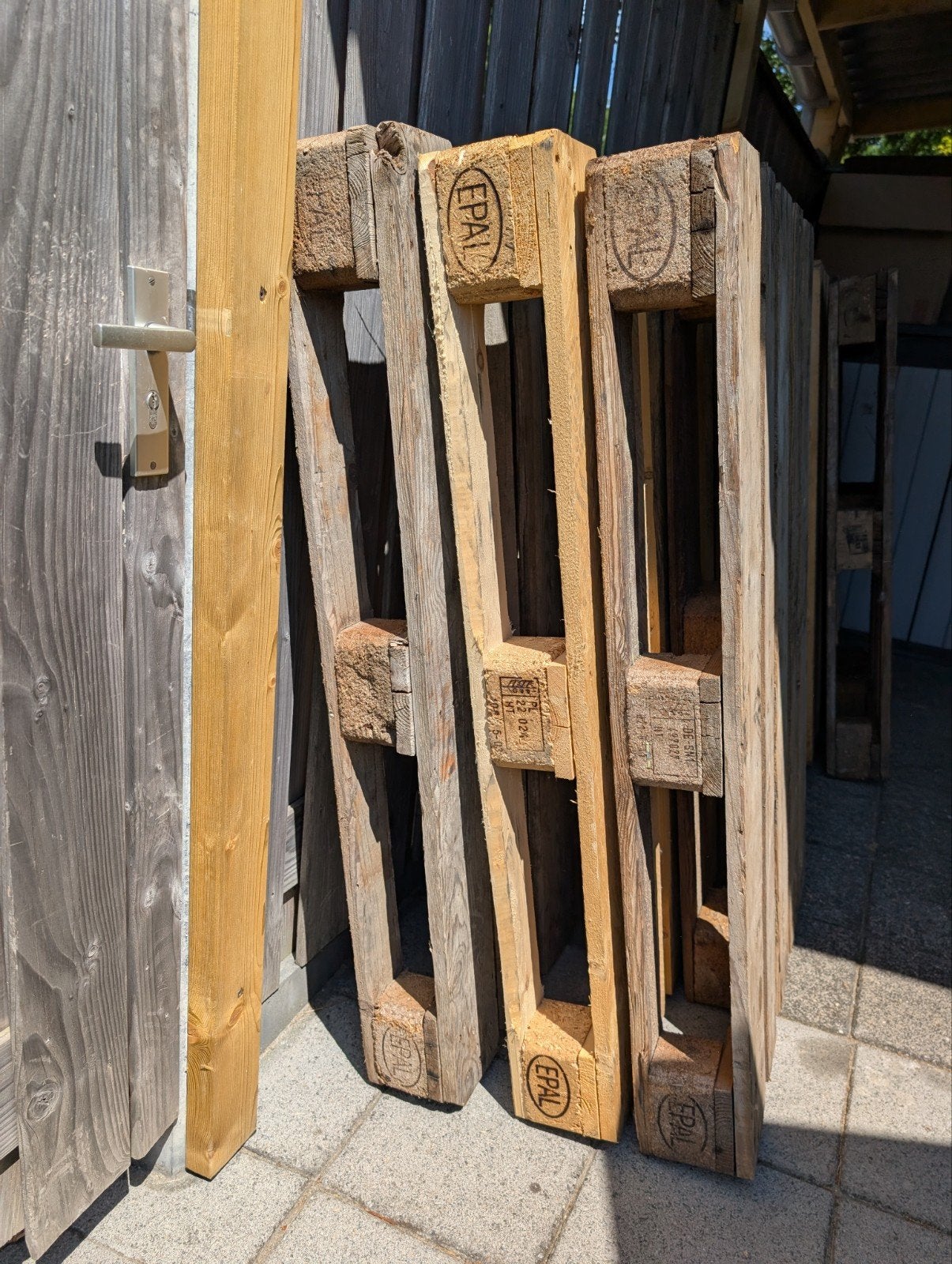 6 Europallets, Ophalen, Gebruikt