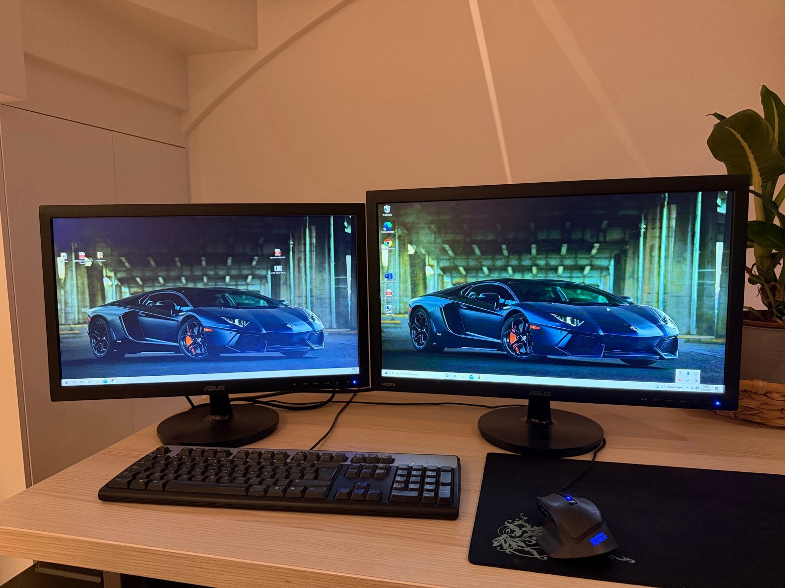 Complete PC-set met 2 ASUS Full HD schermen + gaming muis, Ophalen of Verzenden, Zo goed als nieuw, Gaming, Met videokaart