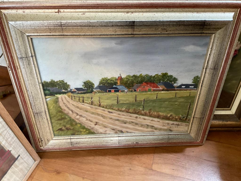 Schilderij kerk Anloo, Antiek en Kunst, Ophalen of Verzenden