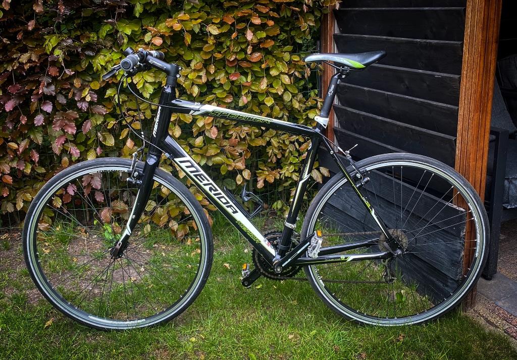 Merida speeder T2 mooie nette fiets 'fitness bike', 28 inch, Gebruikt, Velgrem, Meer dan 20 versnellingen