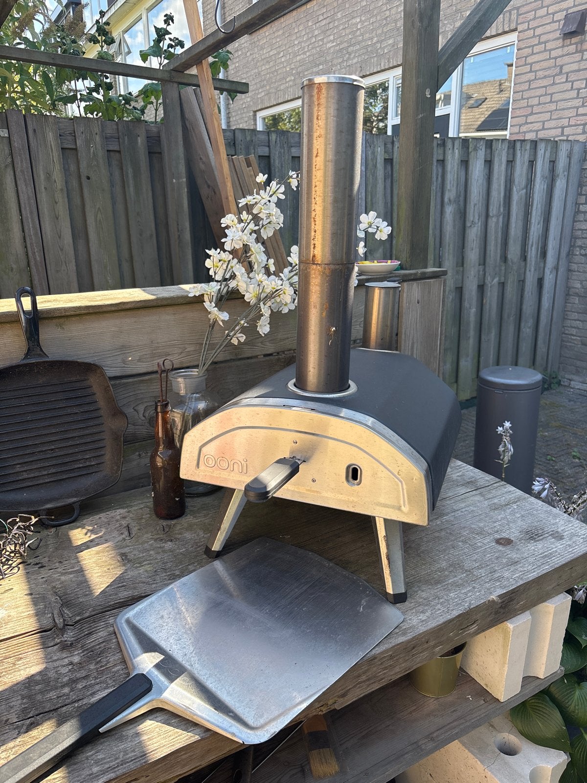 Ooni pizzaoven op pelletkorrels met schep, Tuin en Terras, Pizzaovens, Ophalen, Gebruikt