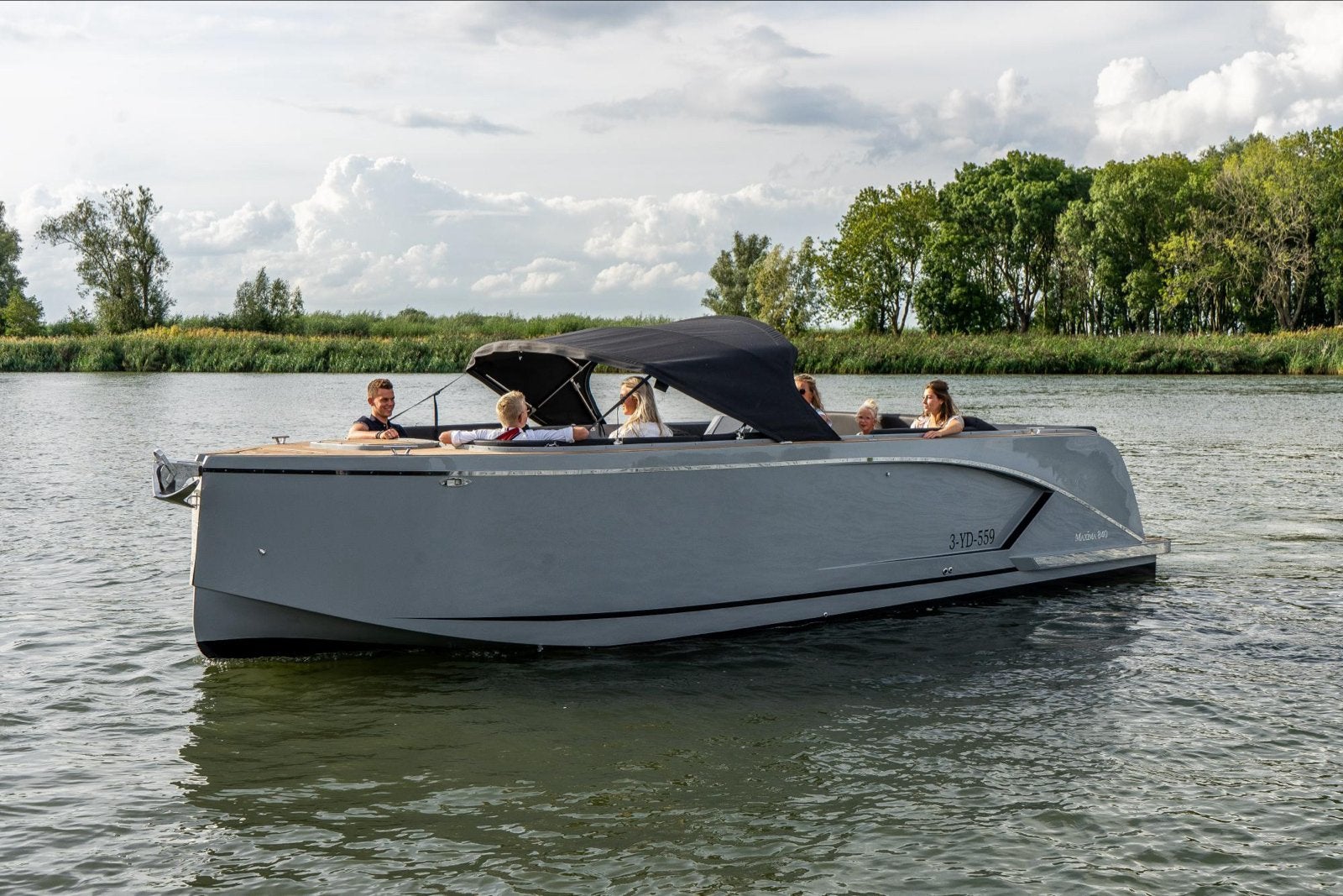 Maxima 840 Sloep - 250 PK, Full Option, Top Onderhouden, Watersport en Boten, Ophalen of Verzenden, Gebruikt, Maxima, Biminitop