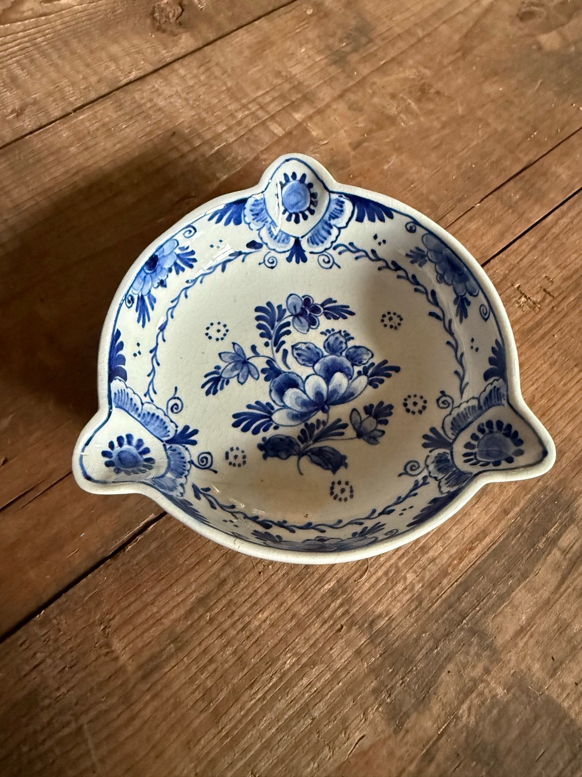 Antieke Delfts Blauwe asbak - Handgeschilderd, Antiek en Kunst, Ophalen of Verzenden
