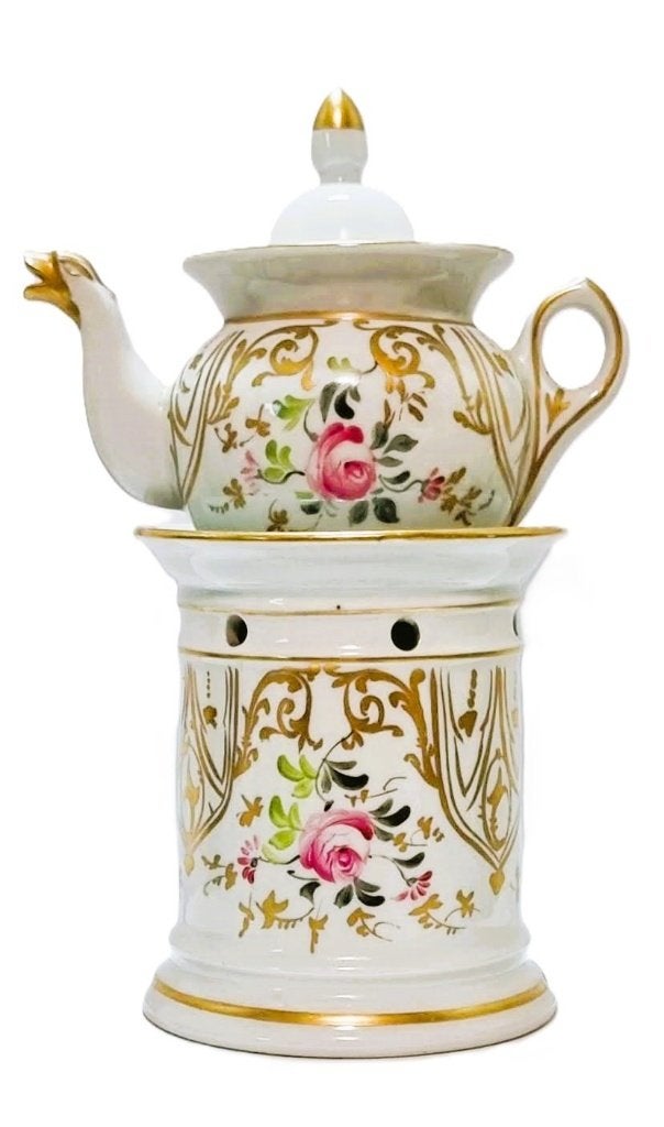 Vieux de Paris porselein, theepot met warmhouder., Antiek en Kunst, Antiek | Porselein, Ophalen of Verzenden