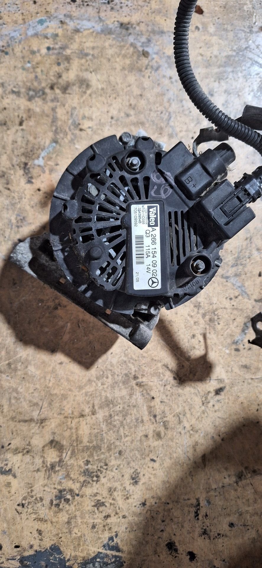 Originele Dynamo Mercedes A-Klasse W169 B-Klasse W245 115A A, Gebruikt, -, Ophalen of Verzenden, -