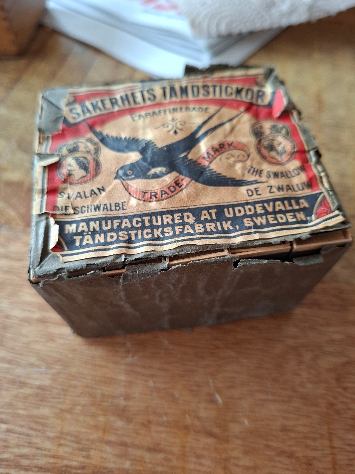 Vintage Zwaluw Veiligheidslucifers - Ongeopend Blok, Ophalen of Verzenden, Gebruikt