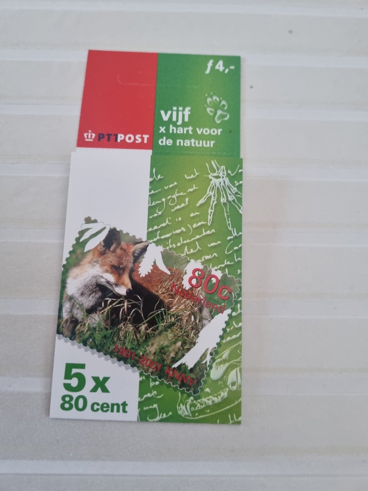 PTT Post Postzegelvel 5x 80 cent Vos Natuur, Ophalen of Verzenden, Na 1940, Postfris