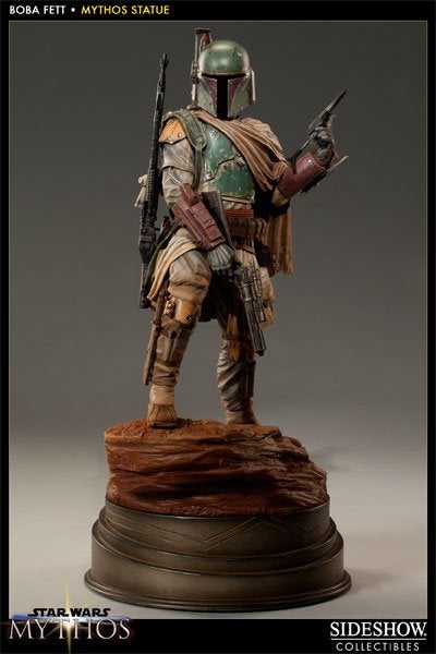 Sideshow Boba Fett Mythos Statue Star Wars Premium format, Verzamelen, Ophalen, Zo goed als nieuw, Beeldje of Buste