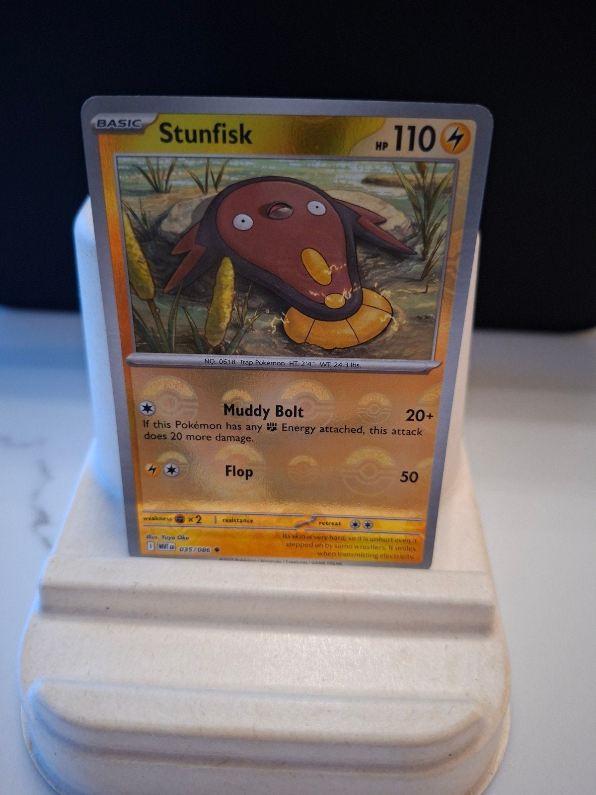 Pokémon Stunfisk 035/086 – White Flare – Poké Ball Reverse, Ophalen of Verzenden, Zo goed als nieuw