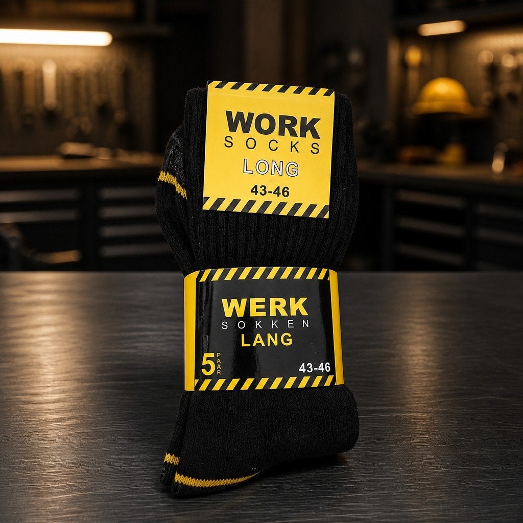 Nieuwe Werk Sokken Lang - Maat 43-46 (5 paar), Kleding | Heren, Werk, Verzenden, Zwart, Nieuw