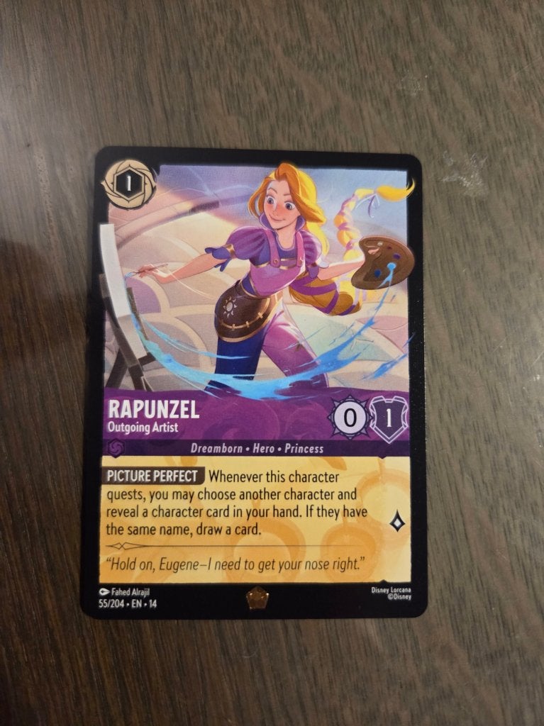 Rapunzel Outgoing Artist 55 Hyperia city Lorcana Disney, Ophalen of Verzenden, Nieuw, Losse kaart