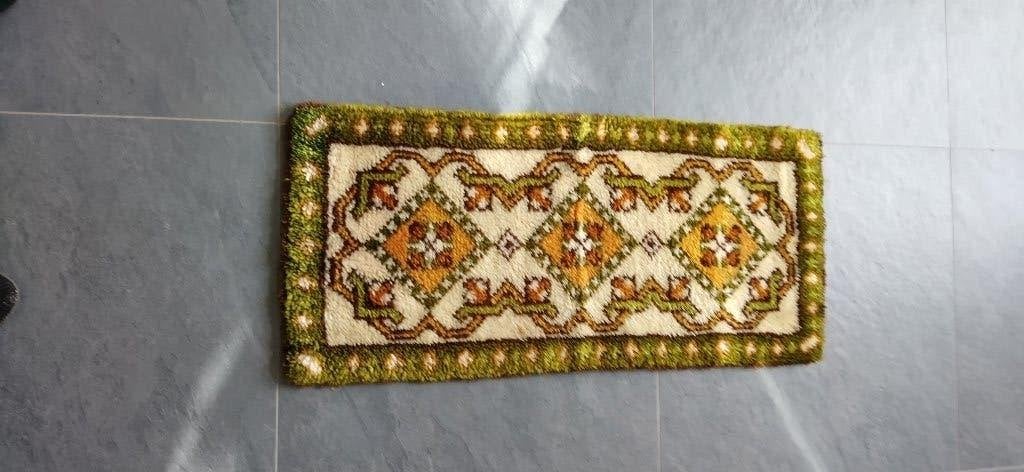 Loper geknoopt groen, Minder dan 50 cm, 50 tot 100 cm, Ophalen of Verzenden, Rechthoekig