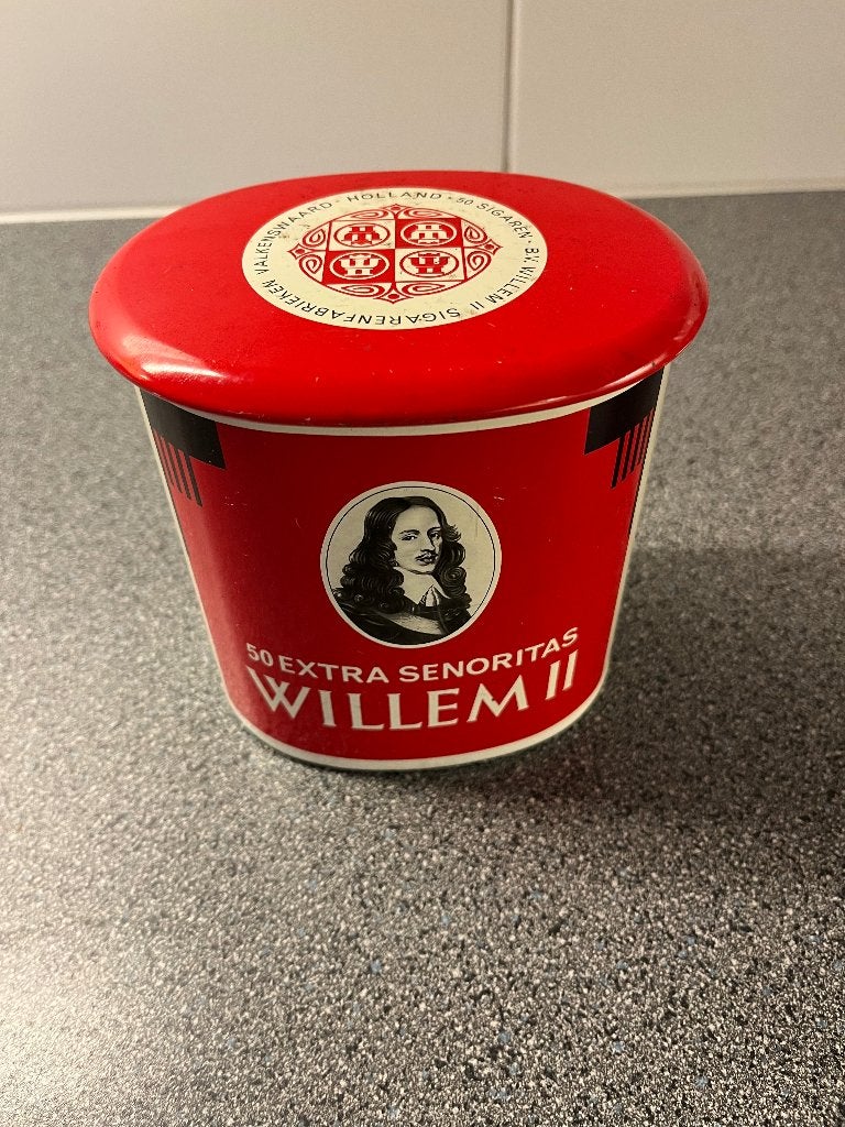 oude sigarenblikjes Willem II en Hofnar, Verzamelen, Ophalen of Verzenden, Gebruikt, Overige