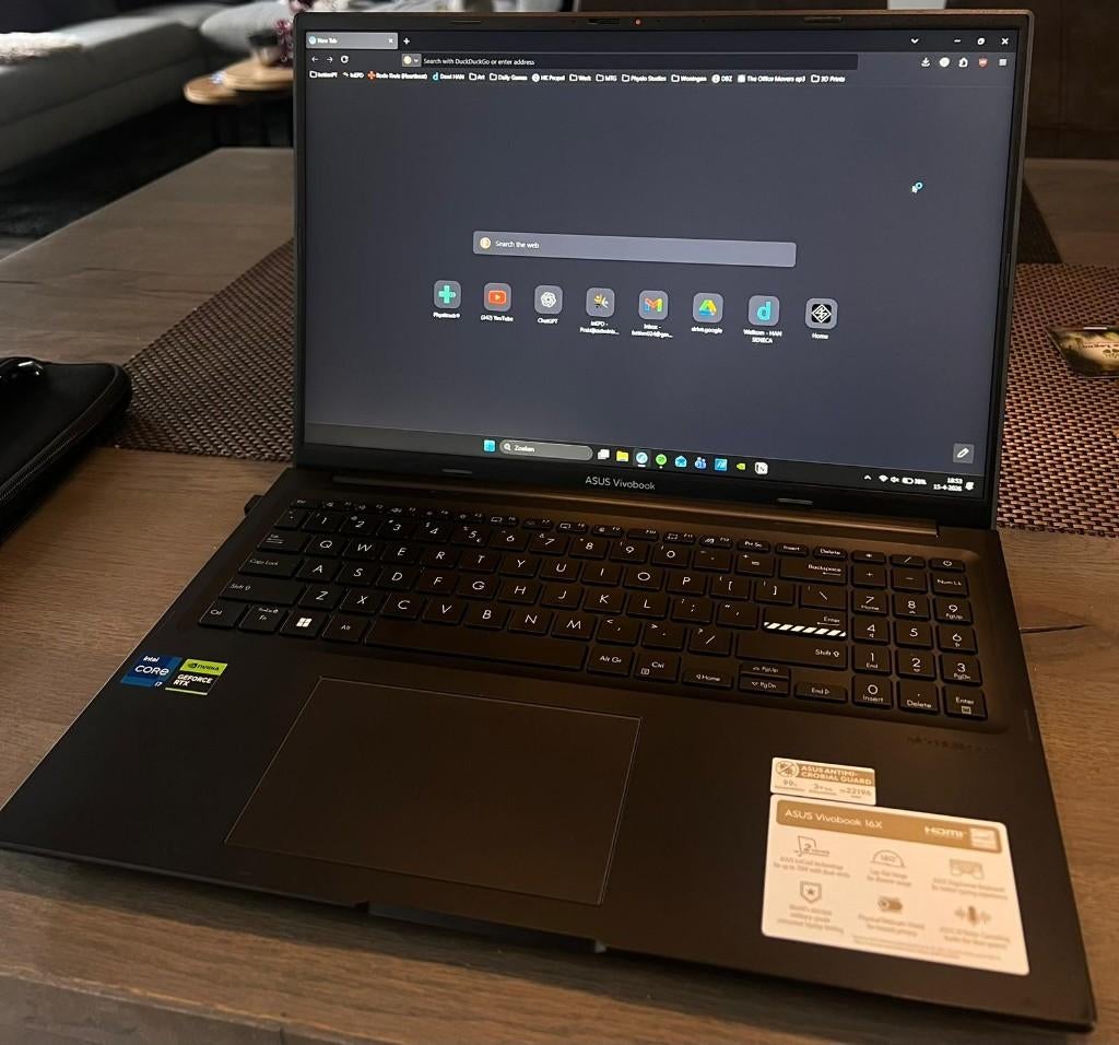 ASUS VivoBook 16X, Computers en Software, Windows Laptops, Ophalen, Met videokaart, 2 tot 3 Ghz, Qwerty
