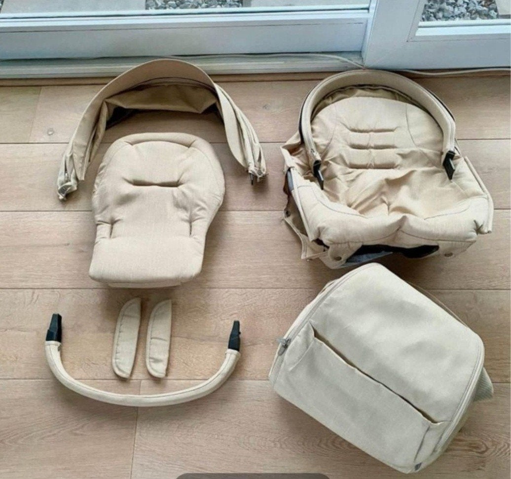 Stokke Xplory kinderwagen met extra bekleding en reiswieg, Kinderen en Baby's, Zo goed als nieuw, Combiwagen, Met reiswieg, Ophalen