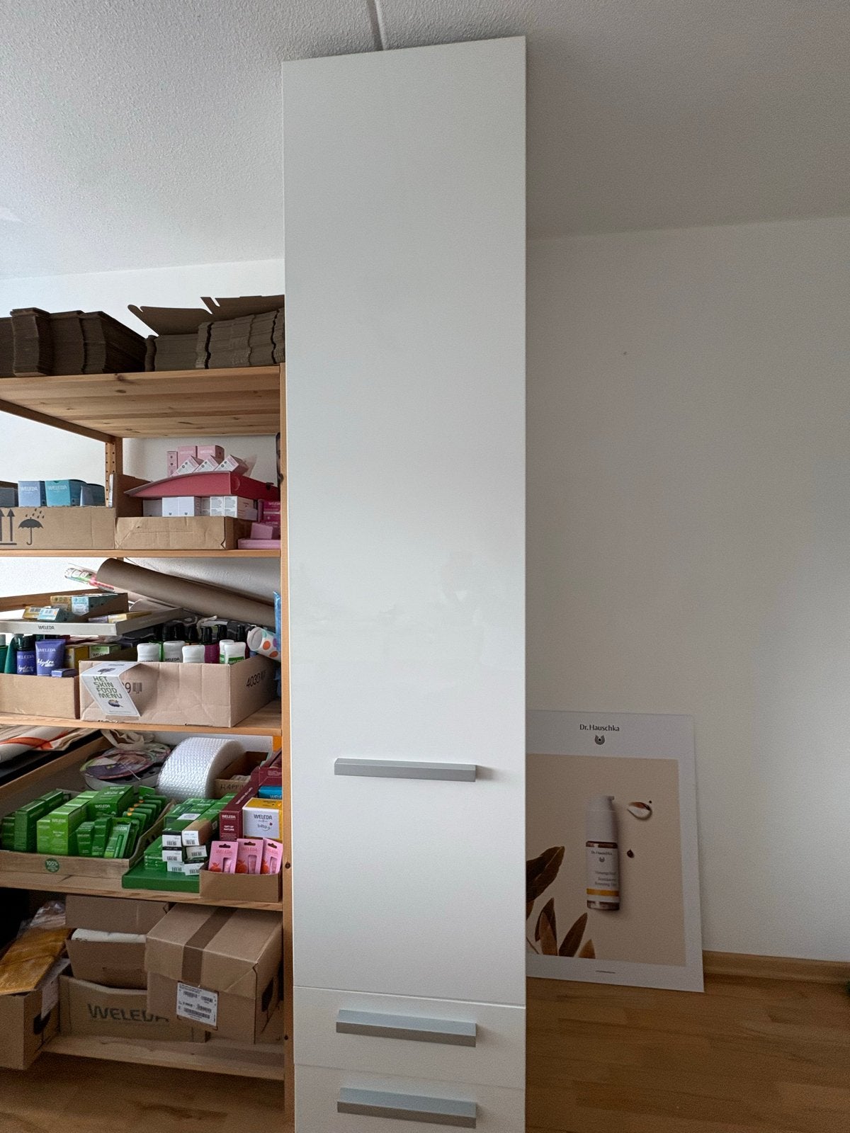 Ikea Pax kast wit glanzend, 50x60x236 cm, 2 laden, 1 deur, Ophalen, Gebruikt, 200 cm of meer, 50 tot 100 cm
