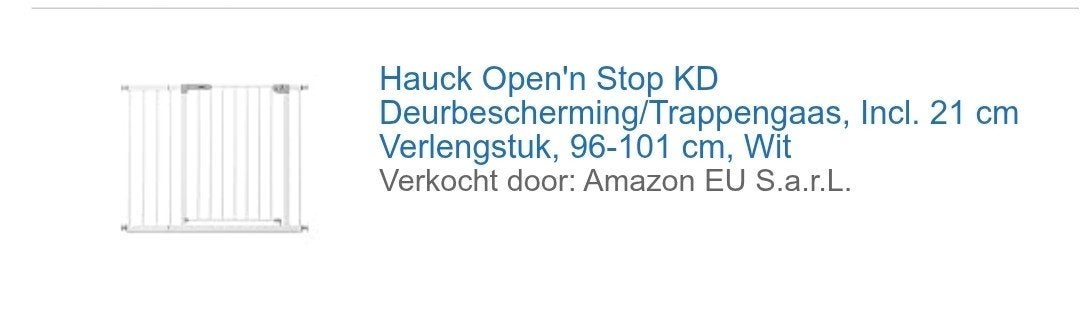 Hauck Open'n Stop KD Traphek met verlenging 96-101 cm, Kinderen en Baby's, Ophalen, 100 tot 115 cm, Zo goed als nieuw, Klemhekje