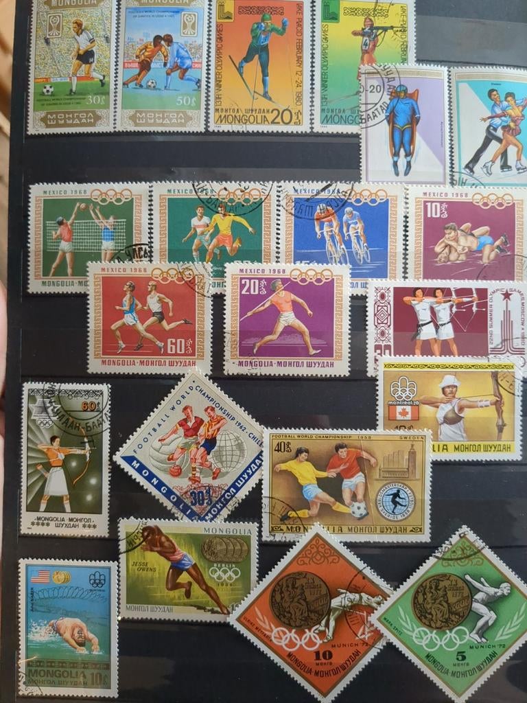 Mongoolse Postzegels: Sport en Olympische Spelen Collectie, Ophalen of Verzenden, Gestempeld