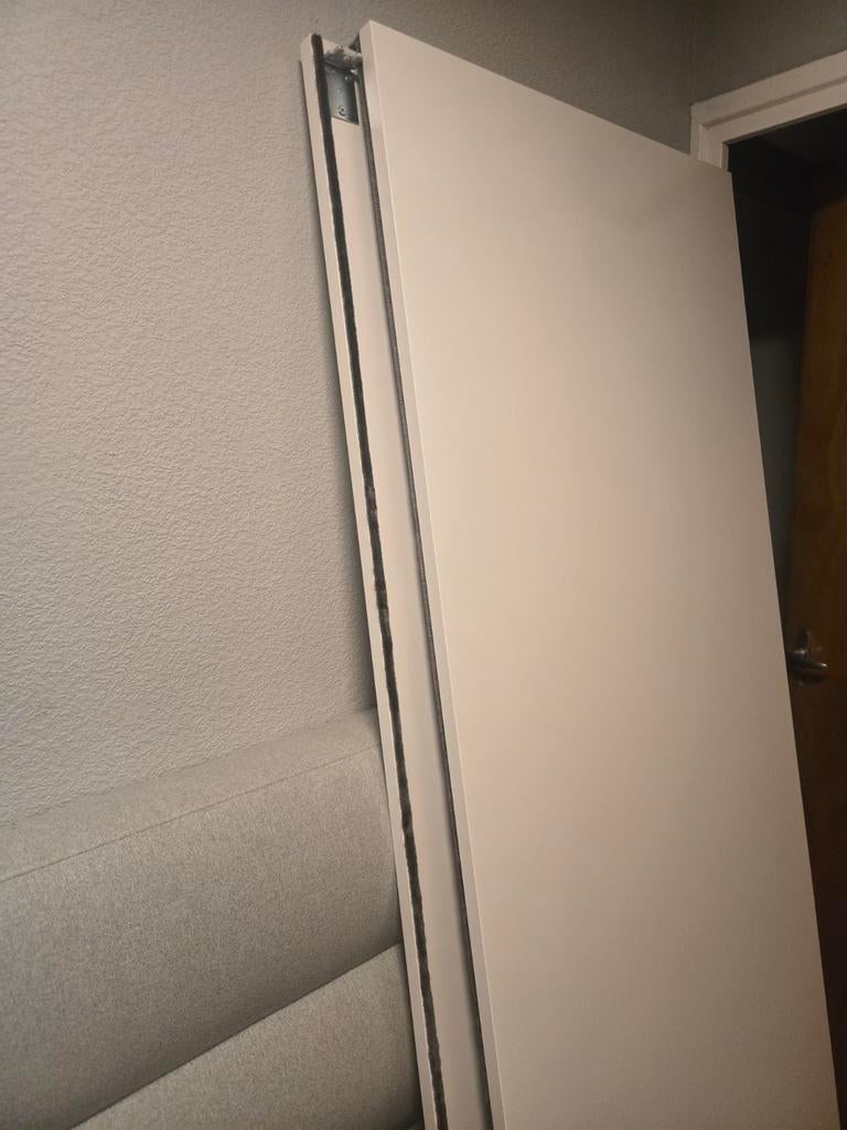 Witte schuifdeuren voor PAX kast 150x201cm, Ophalen, Kunststof, Gebruikt, 100 tot 150 cm
