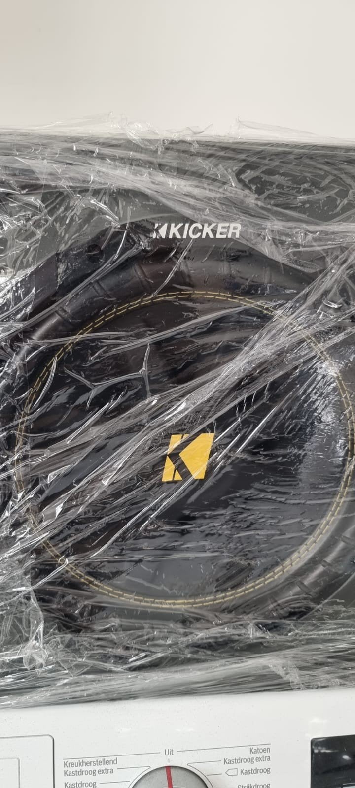 Kicker subwoofer in behuizing, Auto diversen, Autospeakers, Ophalen, Gebruikt