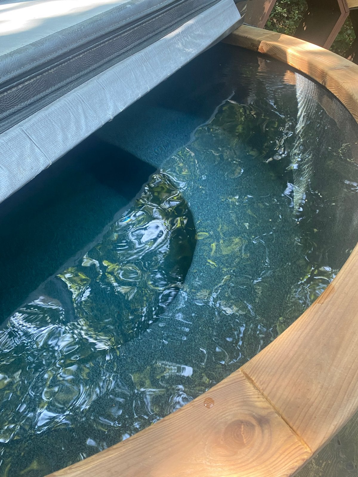Hottub met kachel en trap., Ophalen, Gebruikt, Trap, Vast