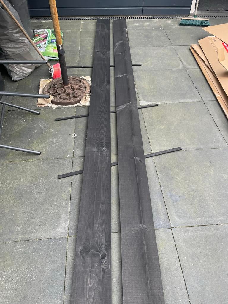 Zweedse rabatplanken - Zwart geïmpregneerd, Doe-het-zelf en Verbouw, Hout en Planken, Minder dan 25 mm, Nieuw, Plank, 300 cm of meer