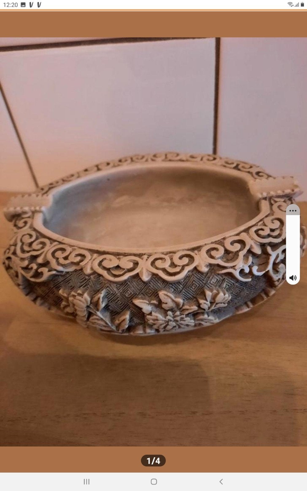 Decoratieve asbak met gedetailleerd reliëf, Ophalen of Verzenden