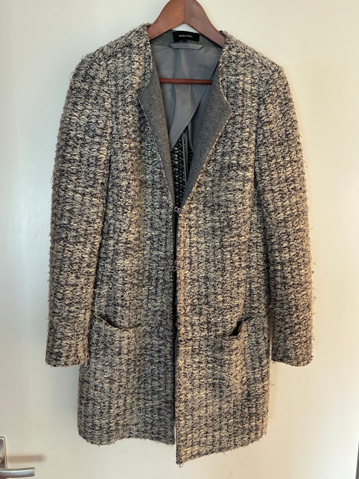 Mooie Claudia Sträter Bouclé Jas Maat 40, Kleding | Dames, Ophalen of Verzenden, Gedragen, Maat 38/40 (M), Grijs