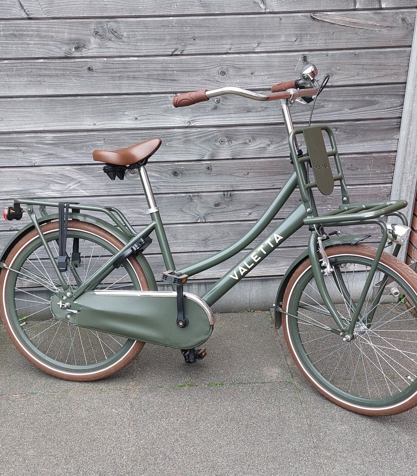 Valetta Meisjesfiets 24 inch - Legergroen Transportfiets, Fietsen en Brommers, Fietsen | Meisjes, Ophalen, Zo goed als nieuw, 24 inch