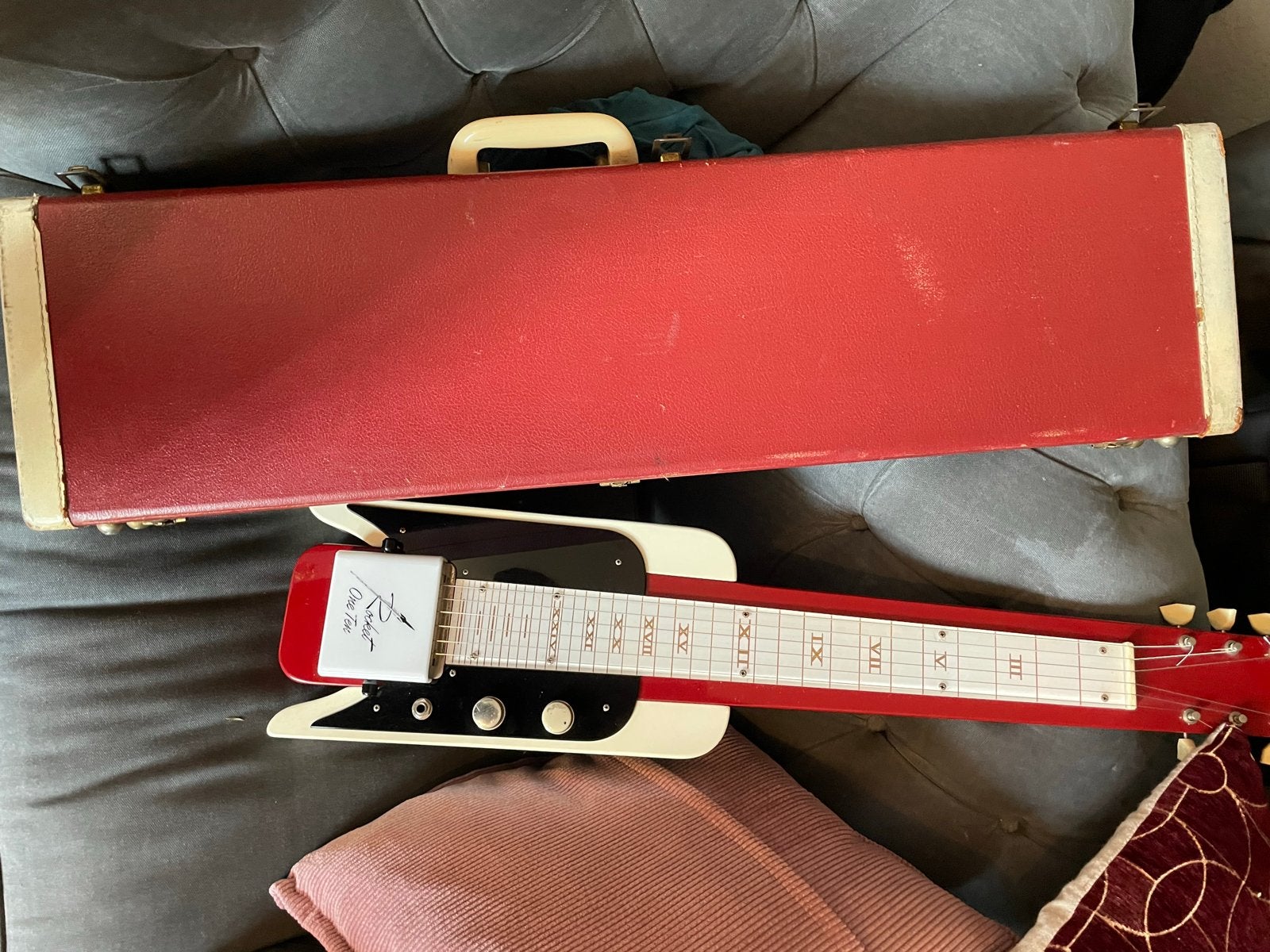 NATIONAL ROCKET ONE TEN LAP STEEL + Orginele  koffer, Ophalen, Gebruikt, Solid body, Overige merken
