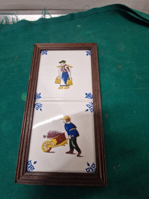 tegel melkmeisje en de kruier, Ophalen of Verzenden, 'T Olde Gre-j, Info@toldegrej.nl, Endepoelstraat 20f Didam