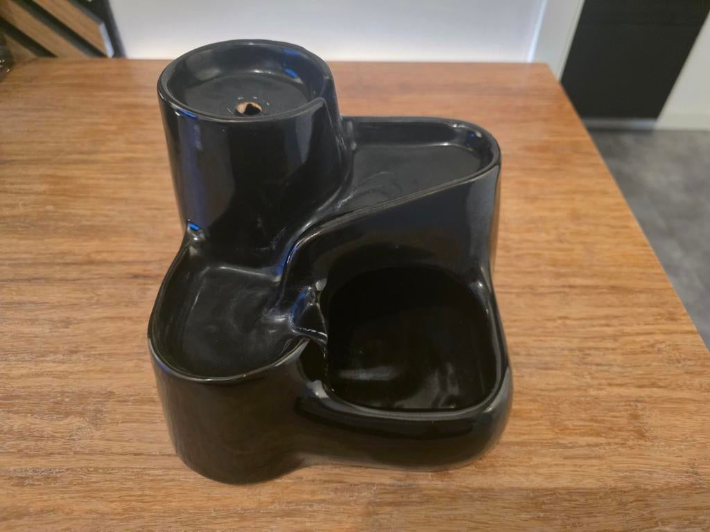 Kattenfontein keramiek zwart mini van Miauw Store, Dieren en Toebehoren, Ophalen, Gebruikt