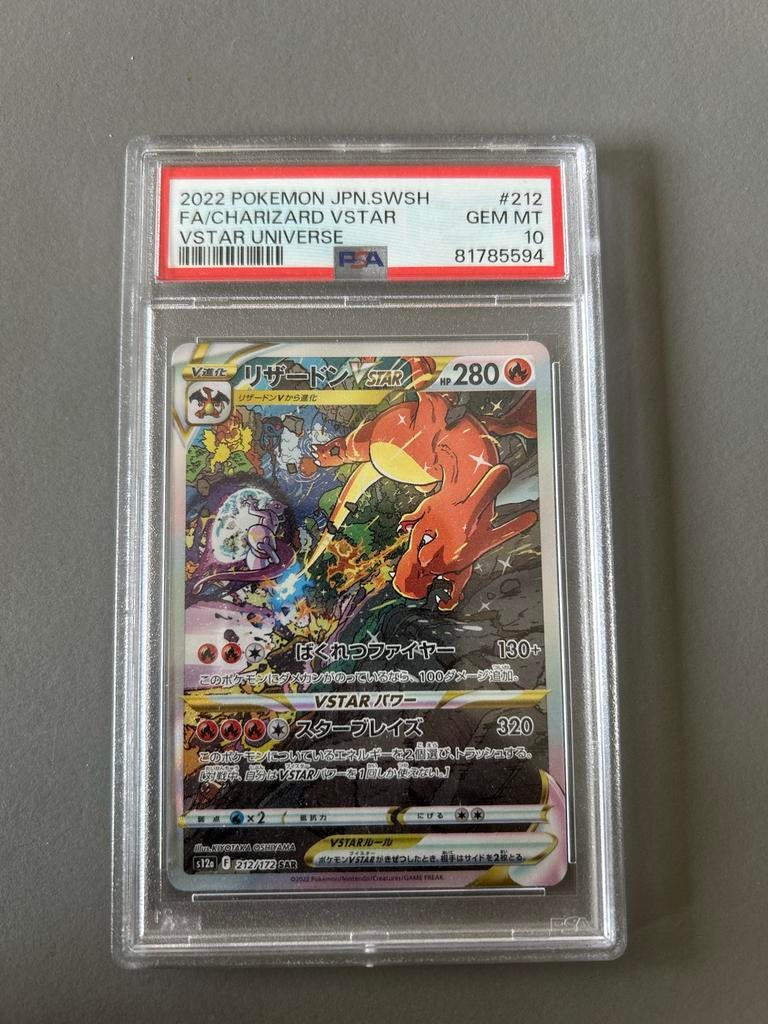 Charizard VSTAR - PSA 10 - VSTAR Universe Japanse Pokémon, Ophalen of Verzenden, Zo goed als nieuw, Losse kaart