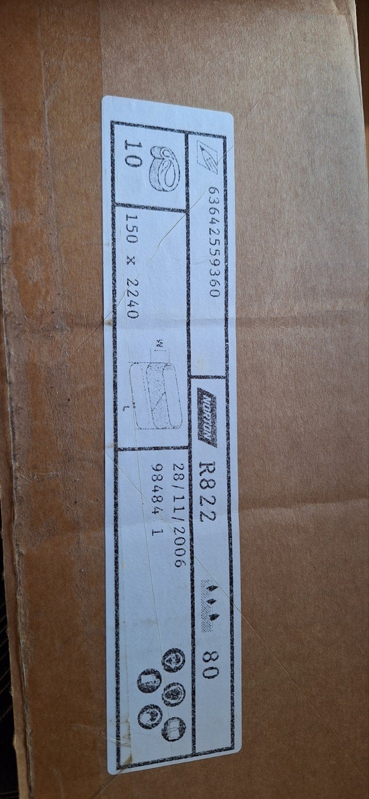 Norton NorZon R822 Schuurbanden 150x2240mm K80 (10 st.), Ophalen of Verzenden, Nieuw, Bandschuurmachine