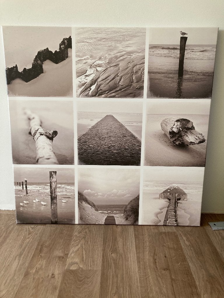 Schilderij strandtaferelen, Ophalen