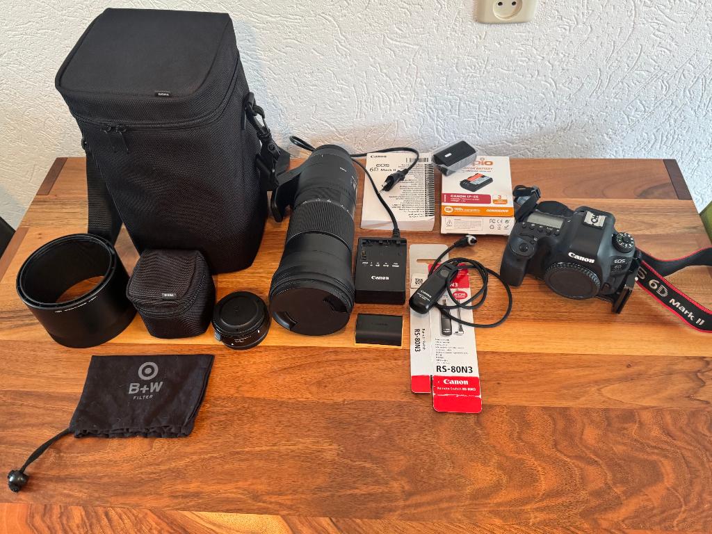 Canon 6D MarkII Fullframe + Sigma 150-600+ 1,4x converter, Ophalen, Spiegelreflex, Canon, Zo goed als nieuw