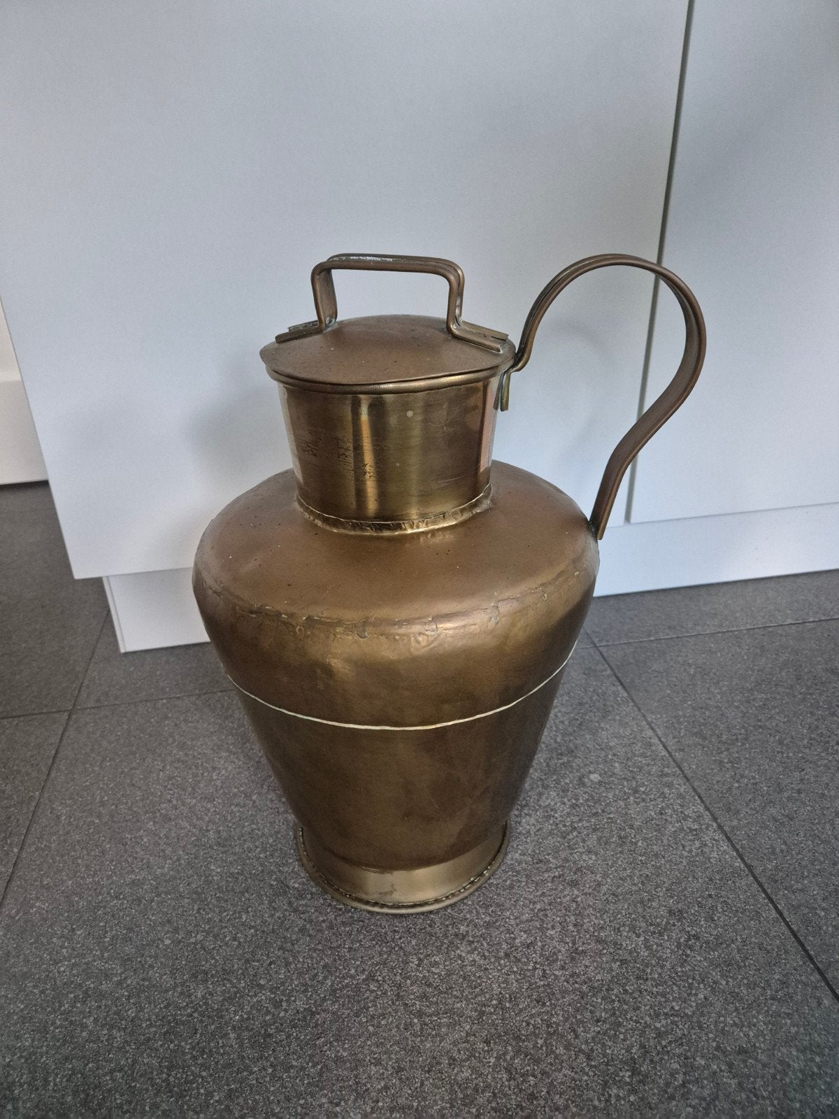 Prachtige Messing Kruik met Deksel – XL Model (42 cm), Antiek en Kunst, Antiek | Koper en Brons, Ophalen