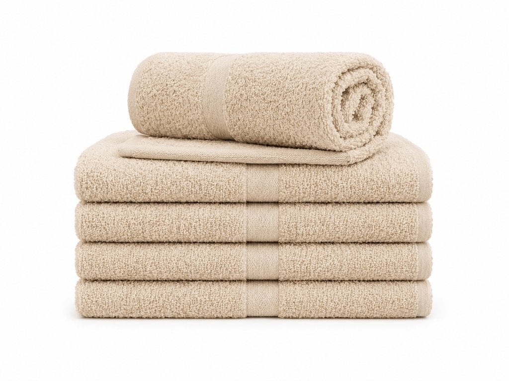 Groothandel Luxe Handdoeken & Badjassen-Hoogwaardig Textiel, Ophalen, Beige, Handdoek, Nieuw