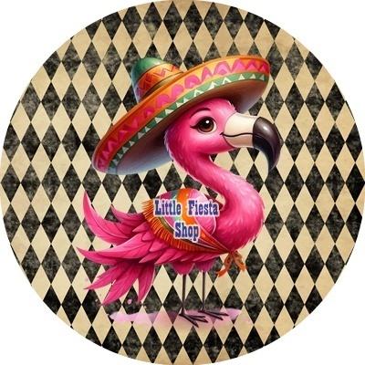 L2251 icing frosting flamingo 20cm eetbare taart plaat print, Ophalen of Verzenden, Nieuw, Taarten, Versiering