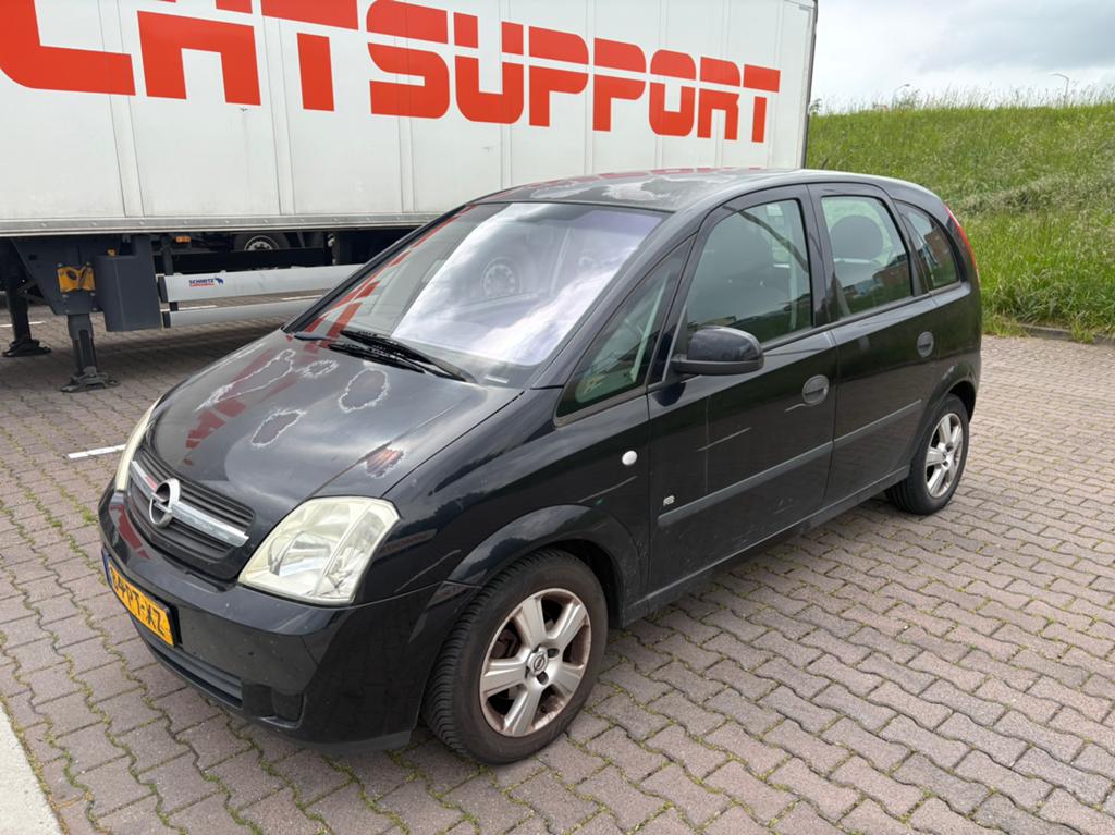 Opel Meriva 1.4 16V 2004 Zwart airco, Auto's, Voorwielaandrijving, 4 cilinders, Zwart, Handgeschakeld