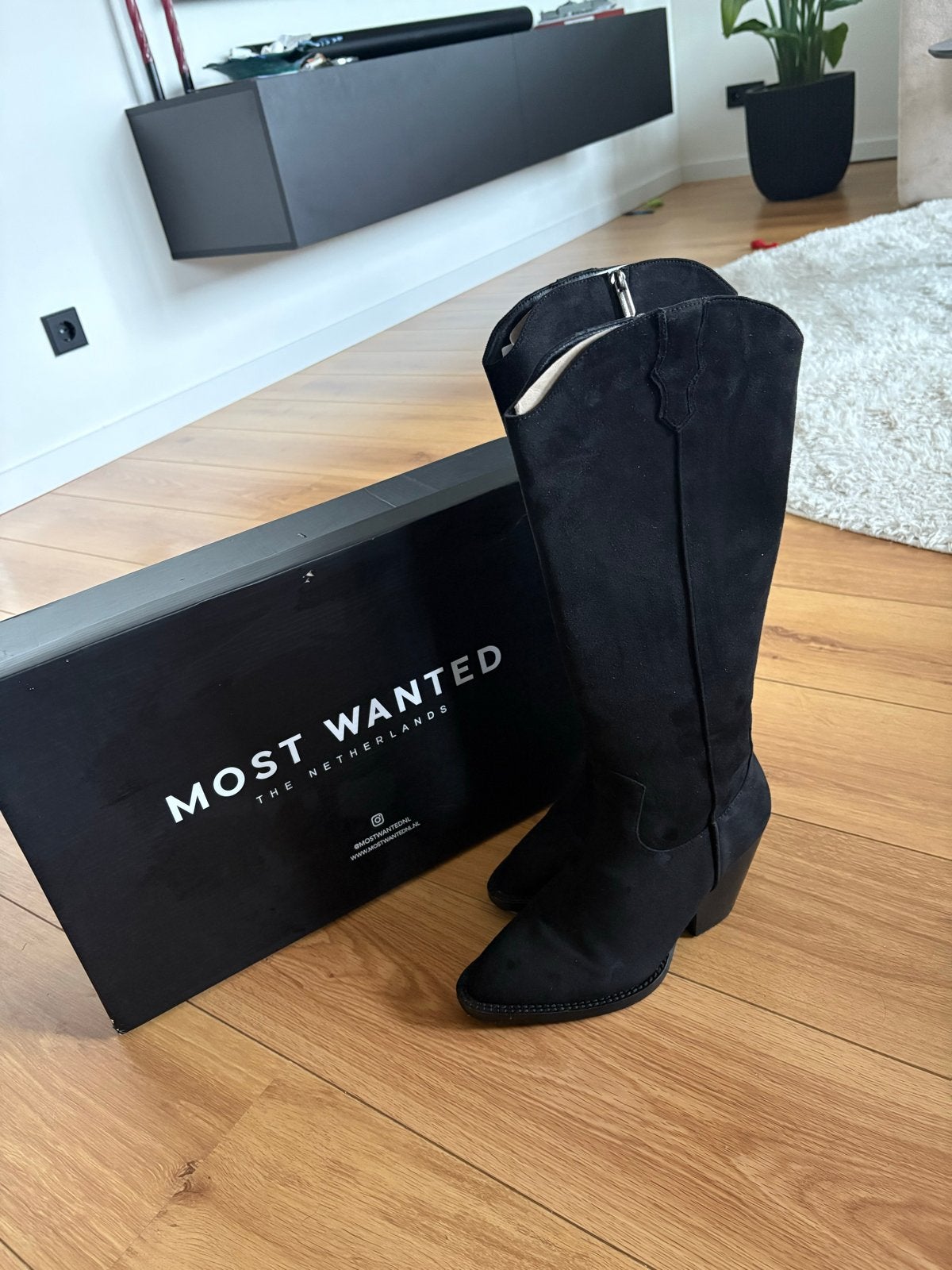 Most Wanted cowboylaarzen zwart maat 39, Ophalen of Verzenden, Zo goed als nieuw, Zwart, Hoge laarzen