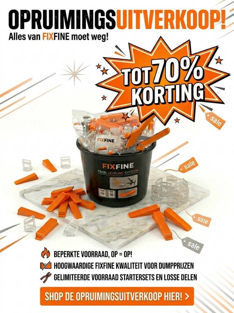 totale uitverkoop tegel levelling systeem, 60 cm of meer, Nieuw, Ophalen of Verzenden, 10 m² of meer