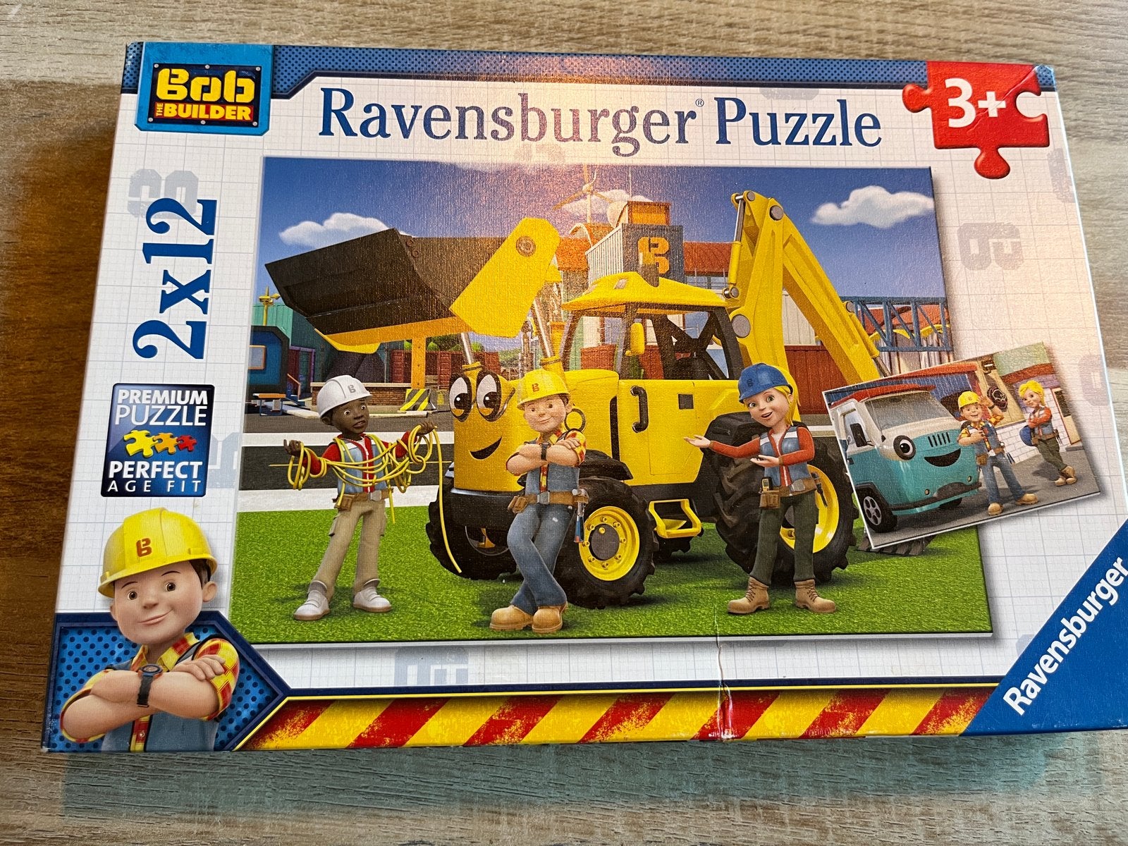Ravensburger Bob de Bouwer Puzzel 2x12 stukjes, Kinderen en Baby's, Speelgoed | Kinderpuzzels, Ophalen, 10 tot 50 stukjes, Gebruikt