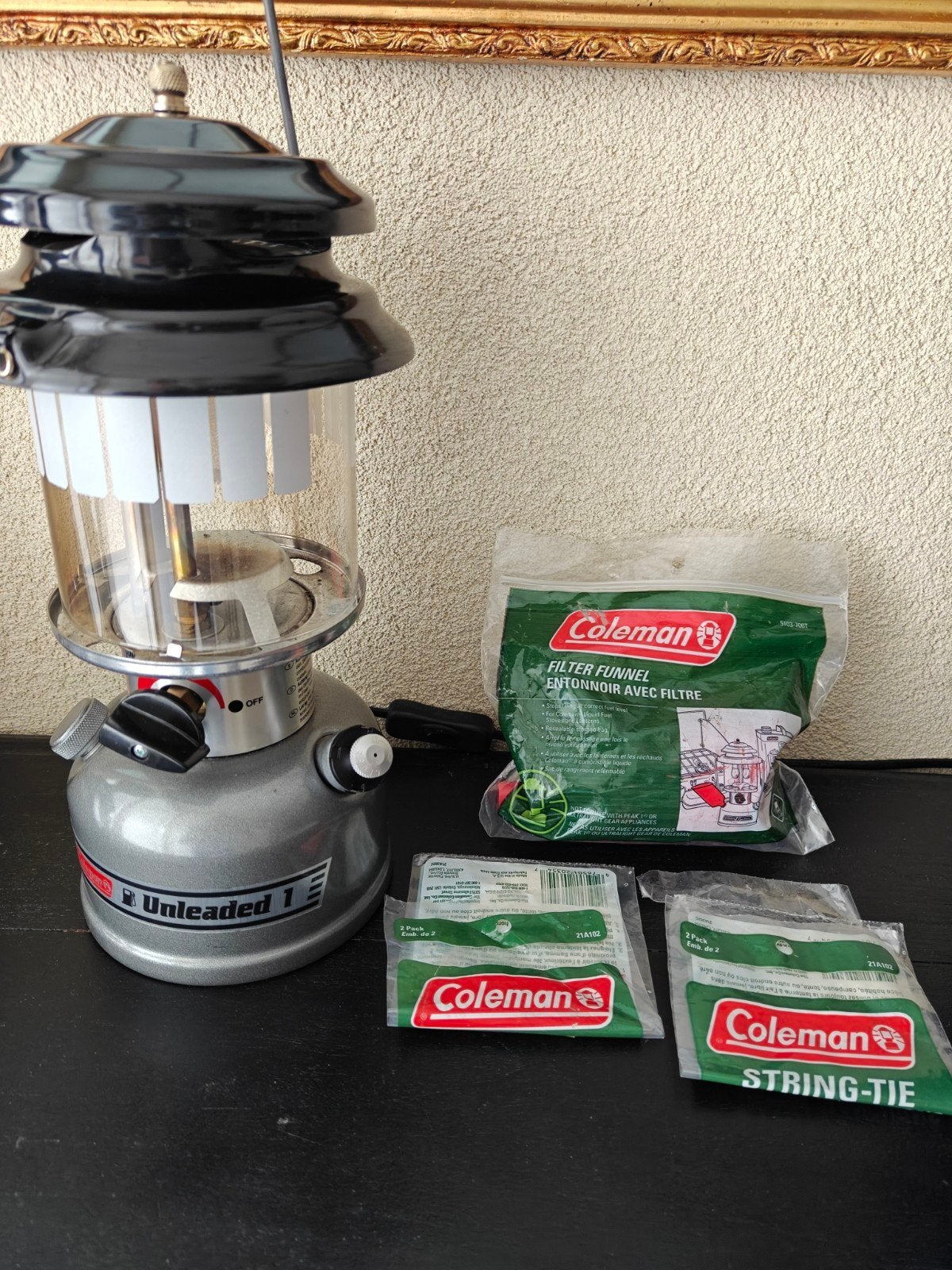 Coleman lantaarn lamp benzine camping noodpakket, Ophalen