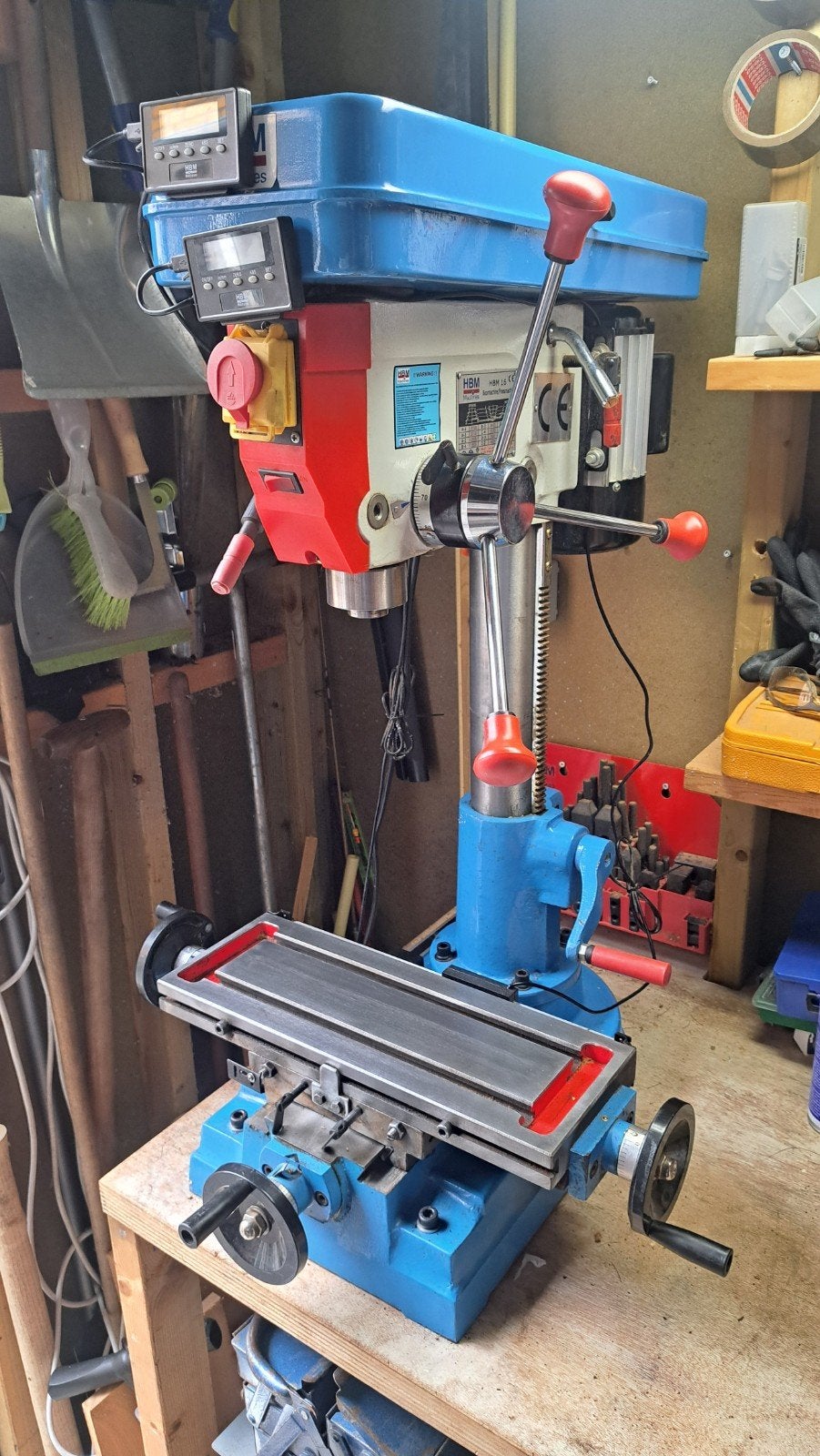 HBM 16 Boor- en Freesmachine met accessoires, Ophalen, Gebruikt, Overige soorten, HBM Machines
